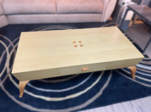 Coffee Table Natural Wood with storage drawer
