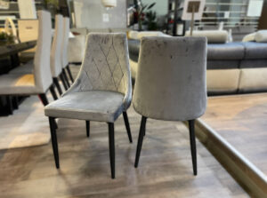 Trix B Dining Chair Gray Velvet 02
