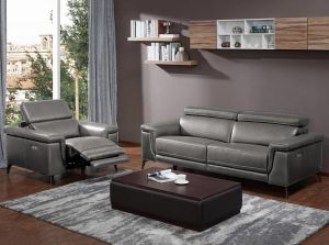 Hendrix Gray Sofa Loveseat Chair By Beverly Hills Furniture