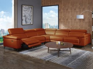 Hendrix Dark Smoke Grey Orange Blue Sectional By Beverly Hills Furniture 4