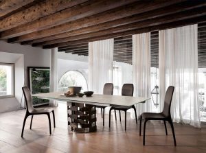 Colosseo modern italian dining table by tonin casa ceramic