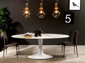 Imperial modern italian dining table by tonin casa side