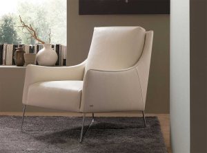 Regina b903 fabric leather armchair by natuzzi editions room