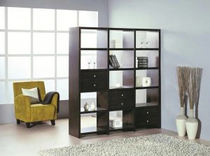 bisect wooden room divider bookcase 1