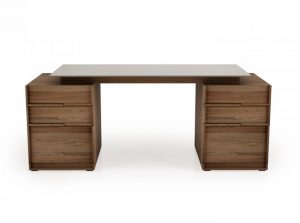 Huppe SWAN Office Desk Glass Top Double Base