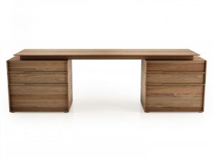 Huppe SWAN Office Desk Wooden Top Double Base