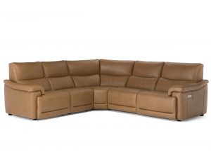 Brama C070 fabric leather sectional black by natuzzi editions recliner