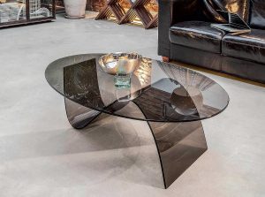 Alissa Modern End Table by Tonin Casa Italy smoke