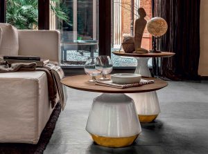 Amira Modern End Table by Tonin Casa Italy whi