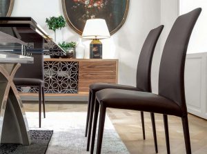 Charm Modern Italian Dining Chair by Tonin Casa brown
