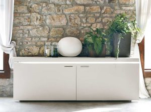 Goya Modern Sideboard by Tonin Casa Italy white light