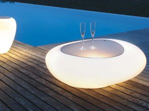 Kos Modern End Table by Tonin Casa Italy light