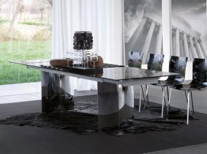 Manhattan Modern Dining Table by Tonin Casa extension