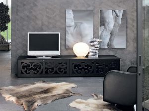 Paris Contemporary Tv Stand by Tonin Casa Italy black