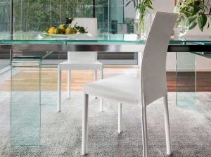 Plaza Modern Italian Dining Chair by Tonin Casa white