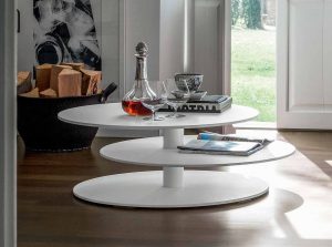 Space Modern End Table by Tonin Casa Italy white 1