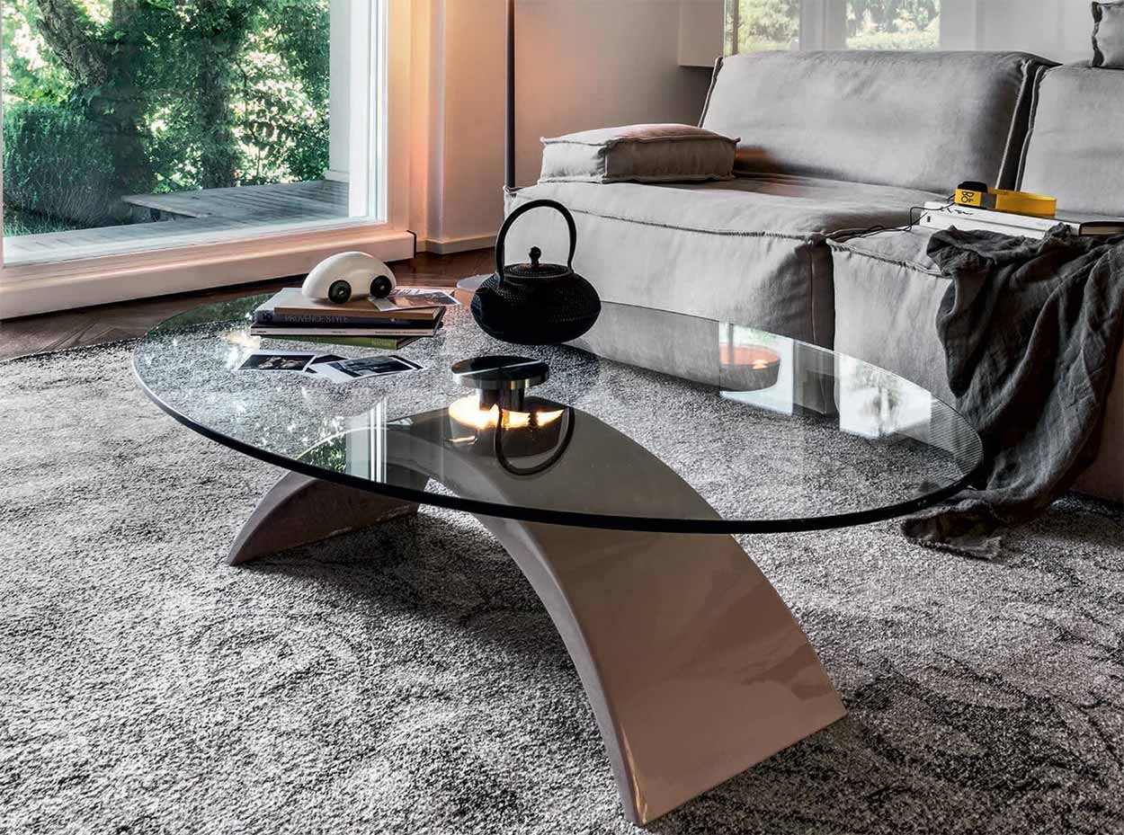 Tudor Modern Coffee Table By Tonin Casa Italy Oval 