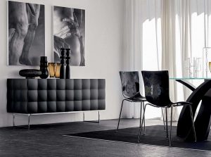 Venice Contemporary sideboard by Tonin Casa Italy blakc
