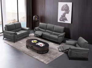 2934 Dark Grey Recliner Sofa by ESF Furniture
