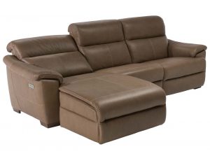 Potenza C063 fabric leather sectional chaiseby natuzzi editions