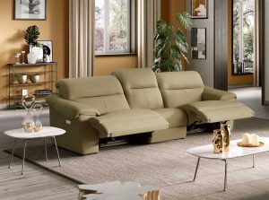 Potenza C063 fabric leather sofa by natuzzi editions
