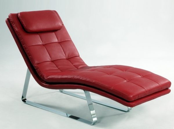 Corvette Chaise Lounge by Chintaly Red