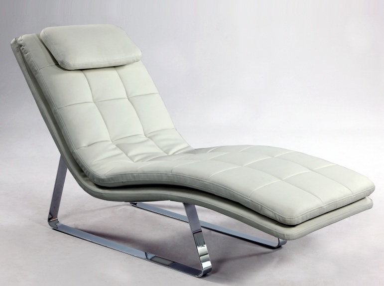 Chaise Lounge Corvette White by Chintaly