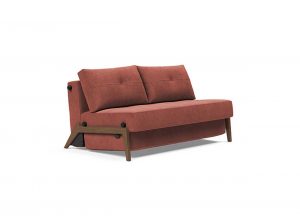 Cubed Full Size Sofa Bed With Dark Wood Legs