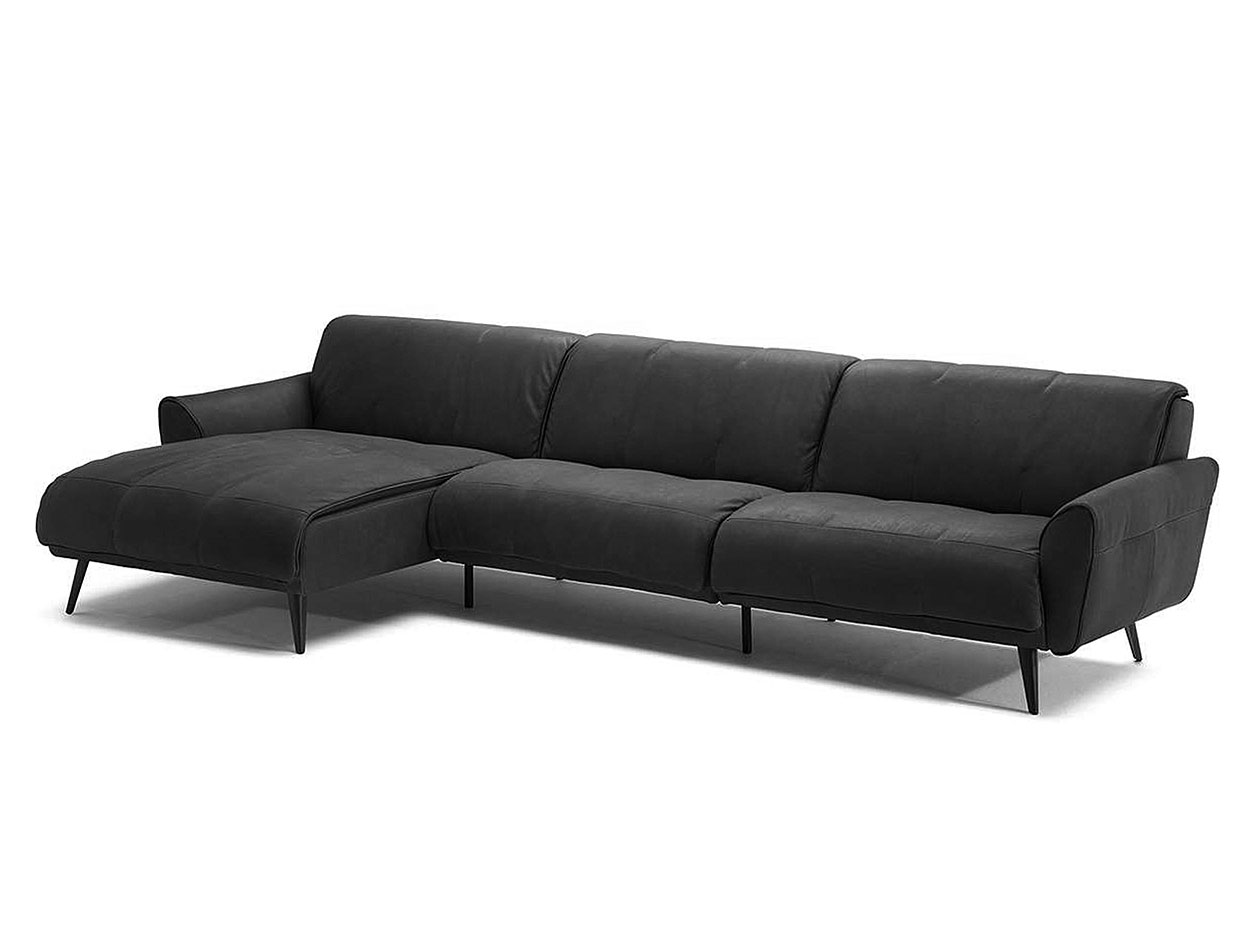 trieste iii leather sectional sofa with chaise