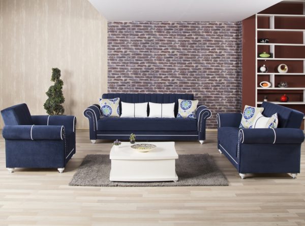 Convertible Sofa Royal Home Dark Blue by Casamode