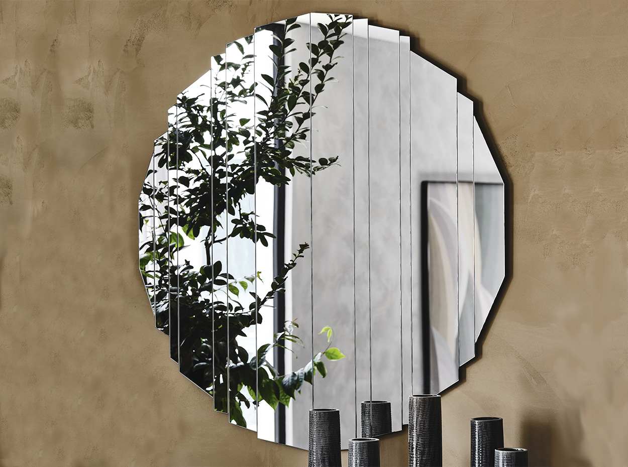 Stripes Wall Mirror Round by Cattelan Italia