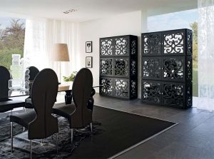 Paris Contemporary Display Cabinet by Tonin Casa Italy black