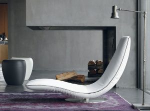 Ricciolo Modern Italian Chaise by Tonin Casa
