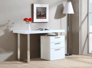 products 01 Vienna Office Desk by JM Furniture Gloss White