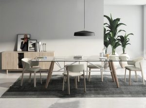 Huppe Connection Dining Table Glass Top