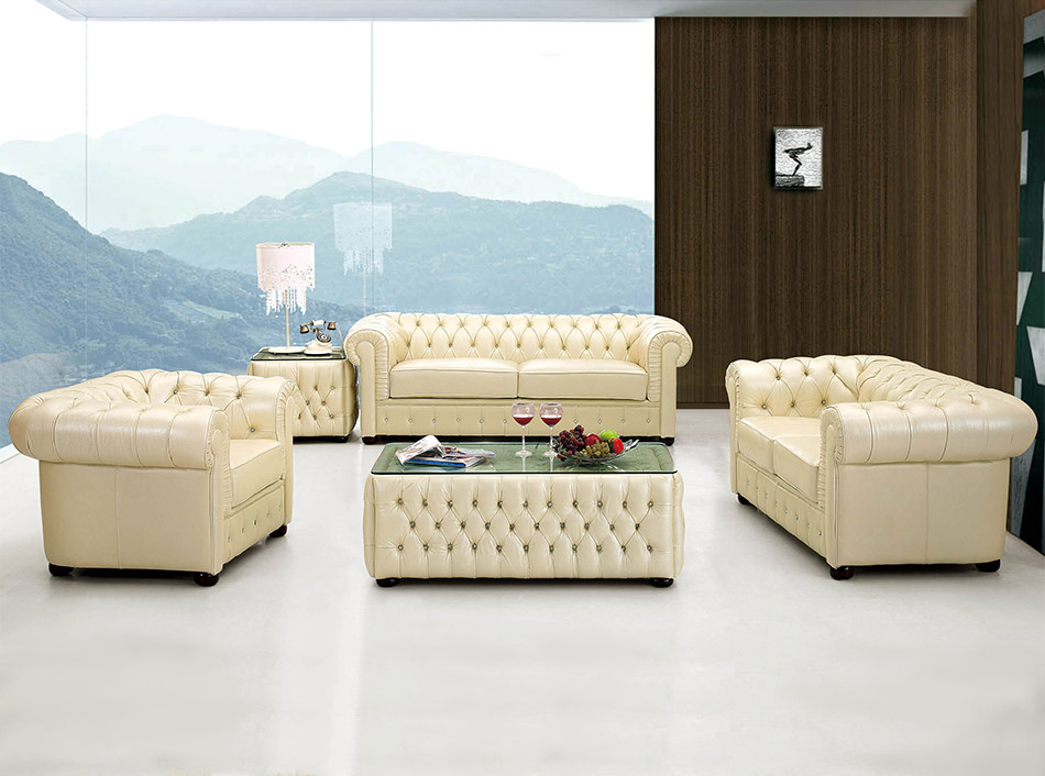 Contemporary Full Leather Sofa EF-258