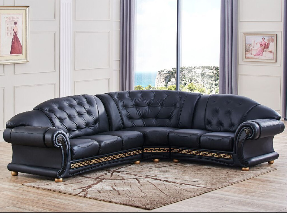 Classic Sectional Sofa EF-Apolo Black
