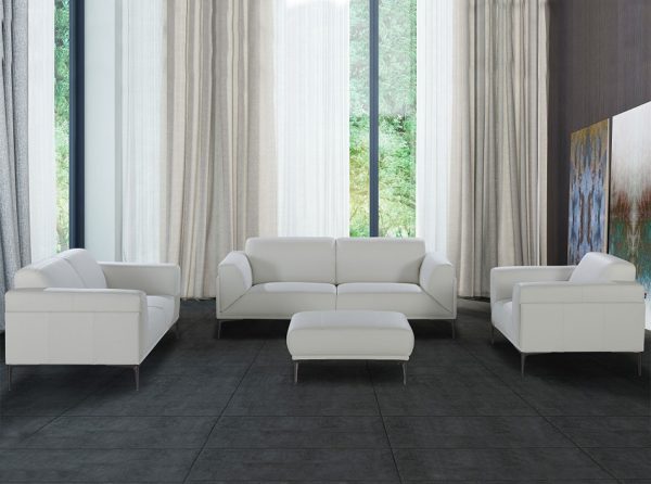 Davos Modern Leather Sofa by J&M Furniture