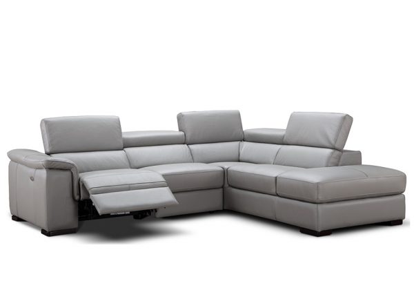 Perla Leather Sectional Sofa Recliner by J&M