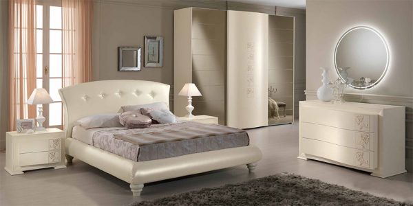 Neoclassical Italian Platform Bed Luna by Spar