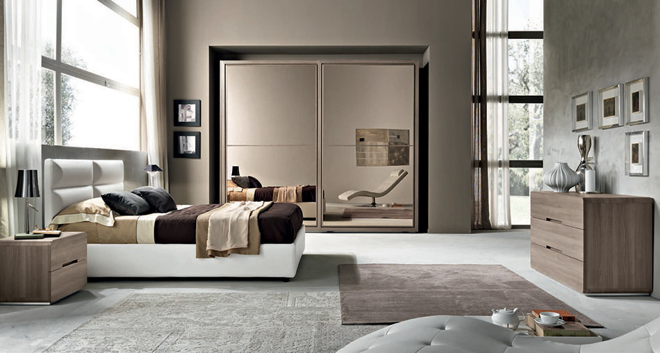 Modern Upholstered Bed Prisma 04 by Spar, Italy