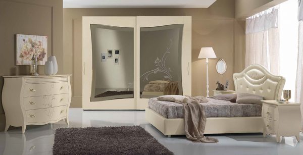 Spar Italian Platform Bed / Bedroom Set Opera 02