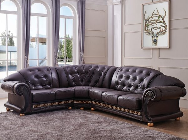 Contemporary Sectional Sofa EF-Apolo Brown