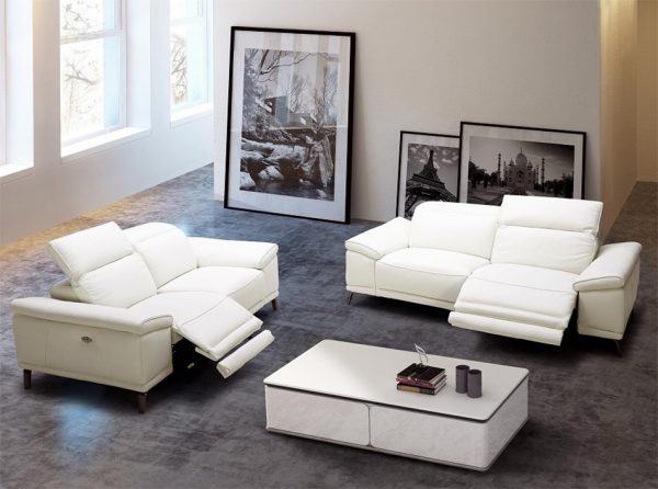 J&M Furniture Gaia Power Recliner Leather Sofa