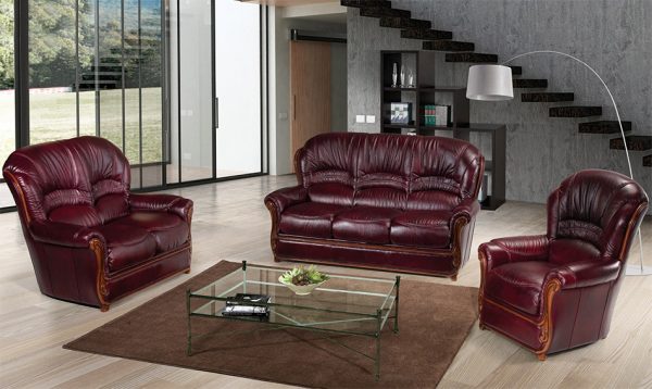 Contemporary Italian Leather Sofa EF-Sara
