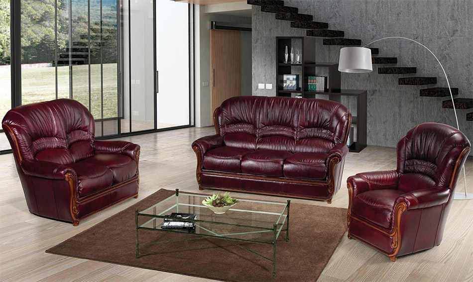 Contemporary Italian Leather Sofa EF-Sara