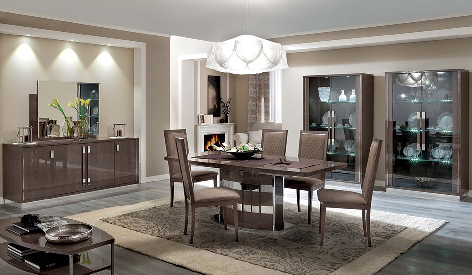 Platinum Italian Dining Table By, Italian Dining Table Sets