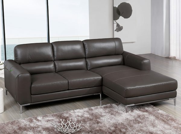 Beverly Hills Crosby Sectional Sofa Gray