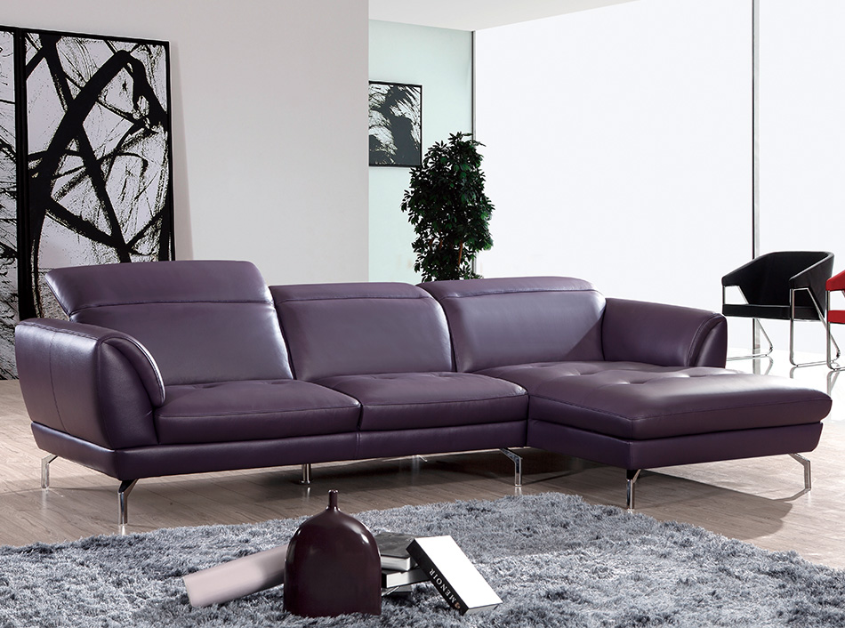 Orchard Sectional Sofa Purple By, Purple Leather Sectional