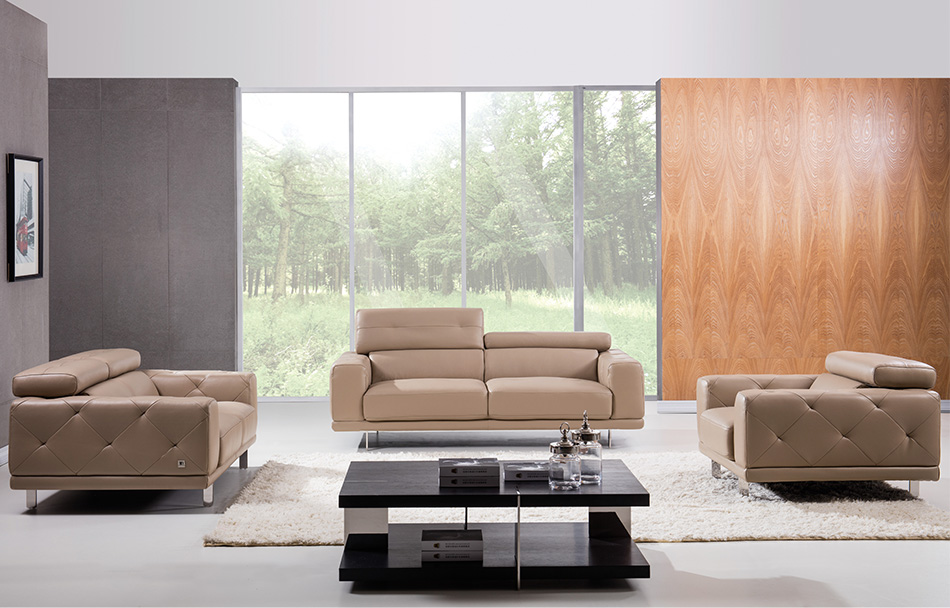 Modern Leather Sofa S116 by Beverly Hills